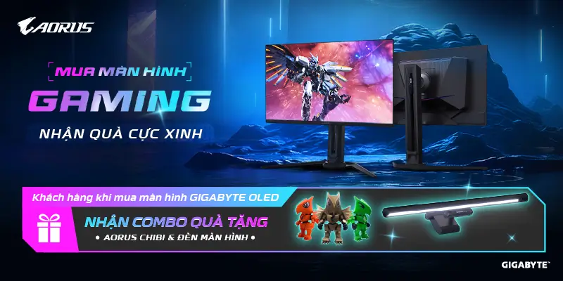 Nhận ngay Combo AORUS Chibi + Đèn màn hình GIGABYTE